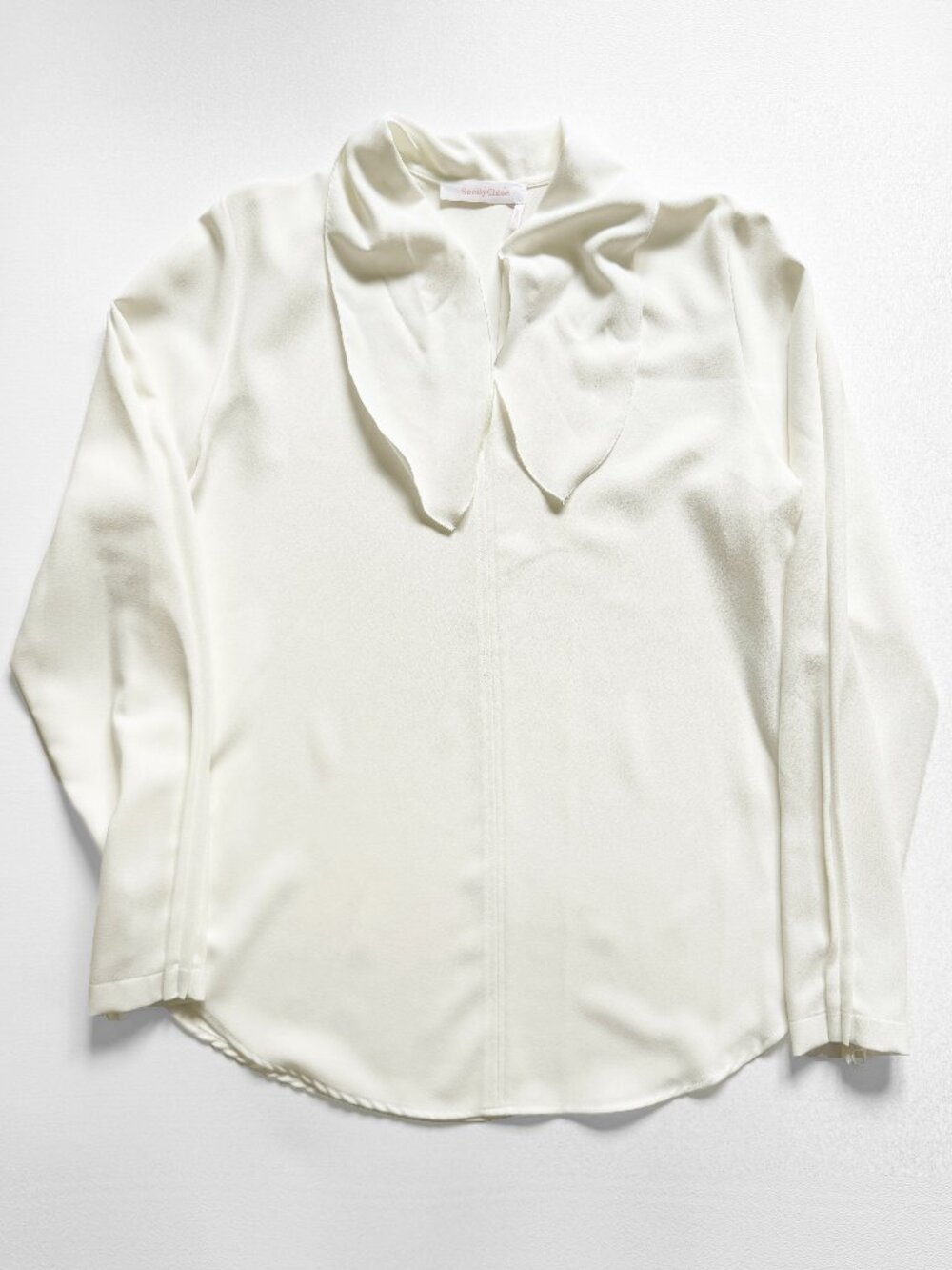 See By Chloé Bow Tie Blouse Ivory sz 44